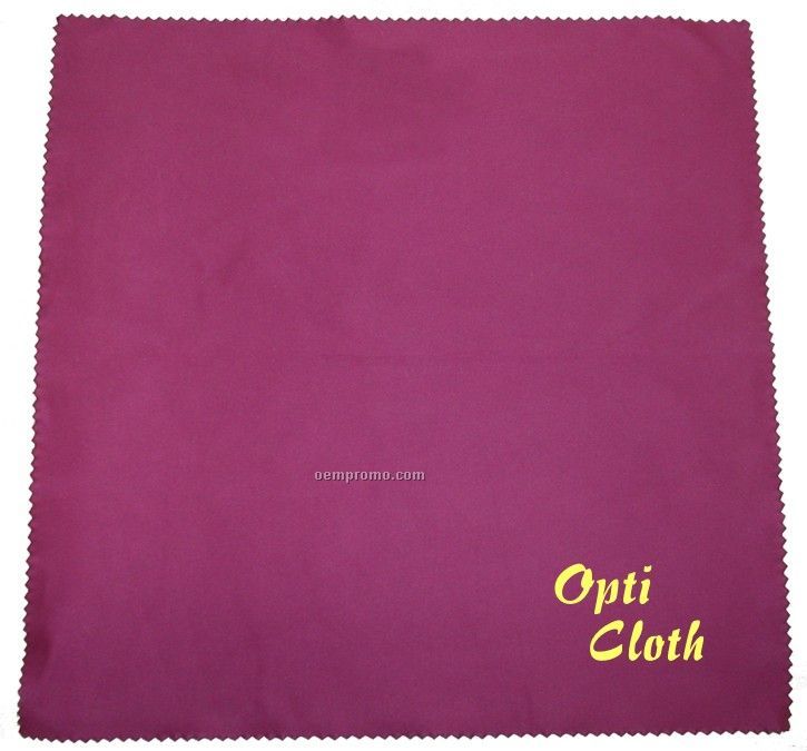 Deluxe 10" X 10" Wine Color Opticloth With Silk Screened Imprint
