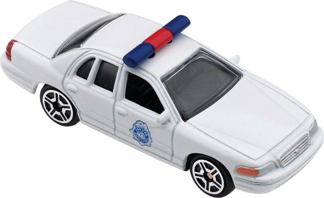 Die Cast White Police Car