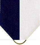 Pin Drape Ribbon, Navy-white W/ Jump Ring