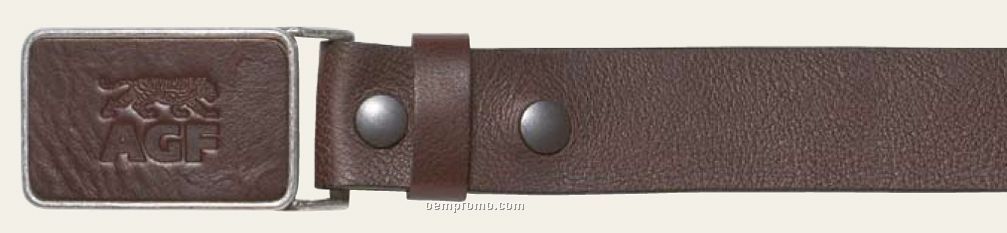 Pewter Finish W/ Genuine Leather Belt