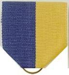 Pin Drape Ribbon, Blue-gold W/ Jump Ring