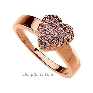 14k Genuine Pink Sapphire Ring