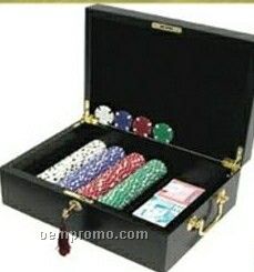 500 Piece Poker Chip Set W/ Mahogany Case