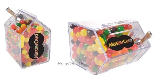 Candy Bin Filled With Colored Bullet Candy