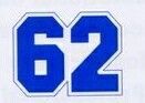 Chenille Patches - 3" Two Color Outlined Two Digit Number