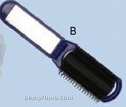 Folding Travel Brush & Mirror (Blank)