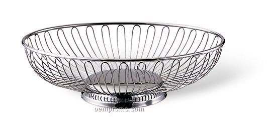 Large Oval Stainless Steel Bread Basket