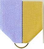 Pin Drape Ribbon, Light Blue-gold W/ Jump Ring