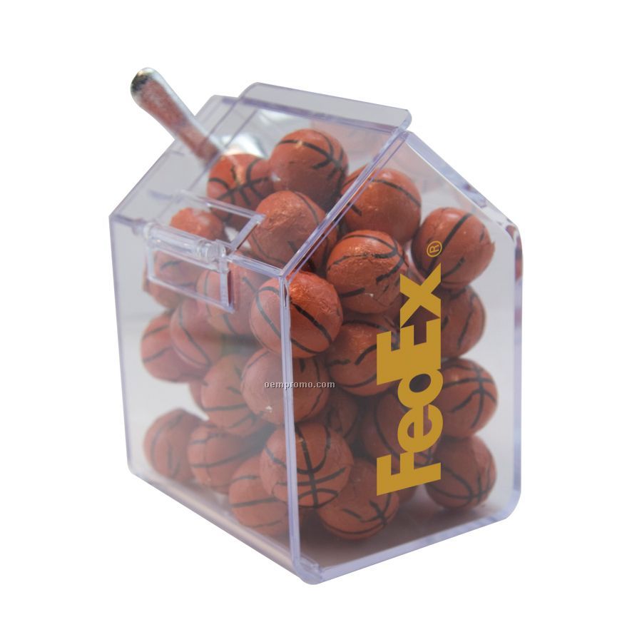 Candy Bin Filled With Chocolate Balls
