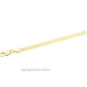 Ladies' 7" 14ky 3-3/4mm Bismark Chain Bracelet