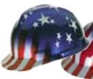 Msa Freedom Hard Hat - American Stars & Stripes Design (Imprinted)