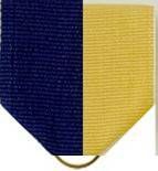 Pin Drape Ribbon, Navy-gold W/ Jump Ring