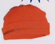 Safety Orange High Visibility Knit Hat W/ Stripe