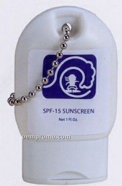 Spf 15 Sunblock In Toggle Bottle With Key Chain