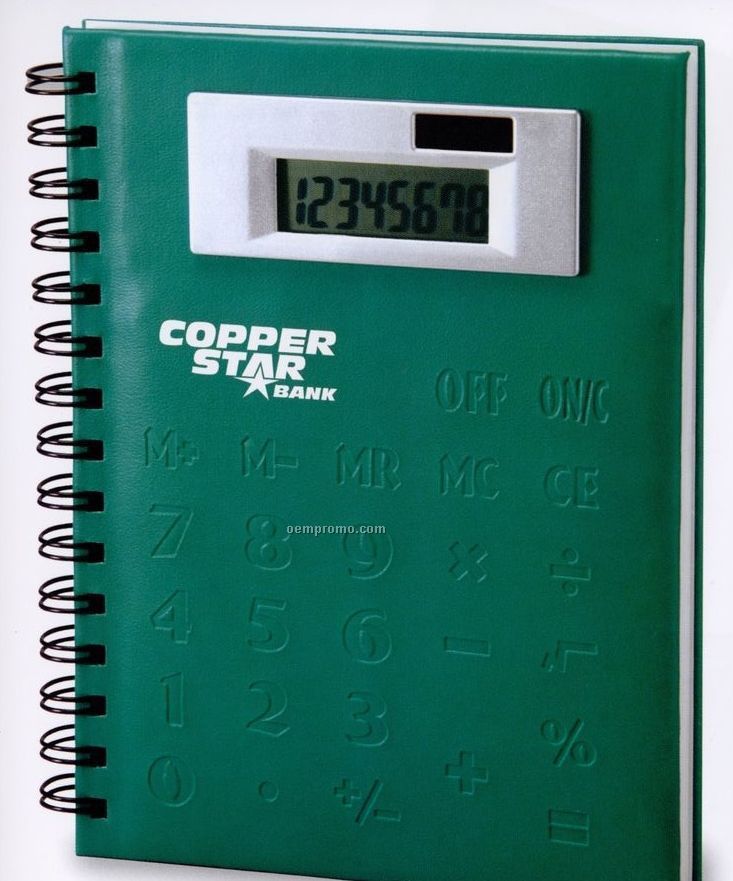 Spiral Notebook With Jumbo Display Calculator On Cover