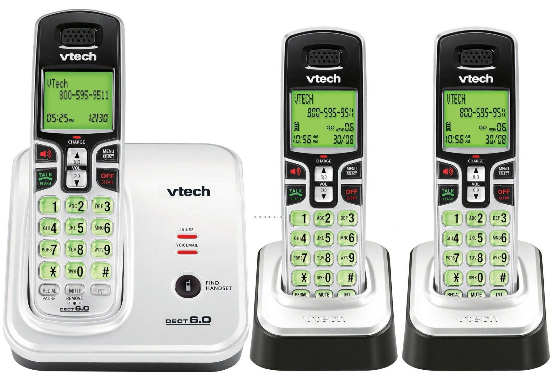 Vtech Expandable Dect 6.0 Cordless Phone W/ 3 Handsets