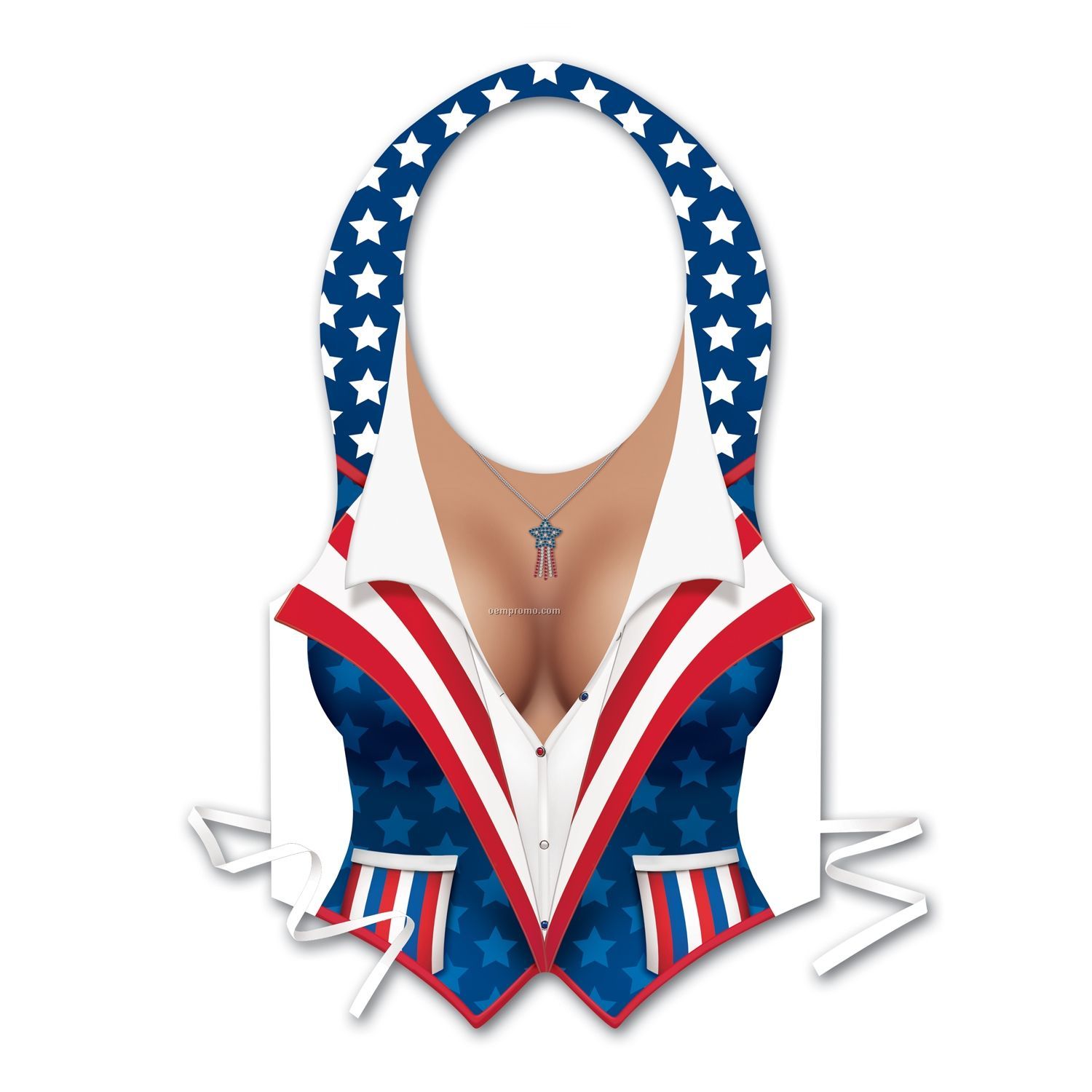 Plastic Female Patriotic Vest