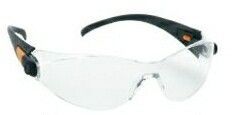 Sporty Single Lens Safety Glasses W/ Clear Anti Fog Lens & Black Frame