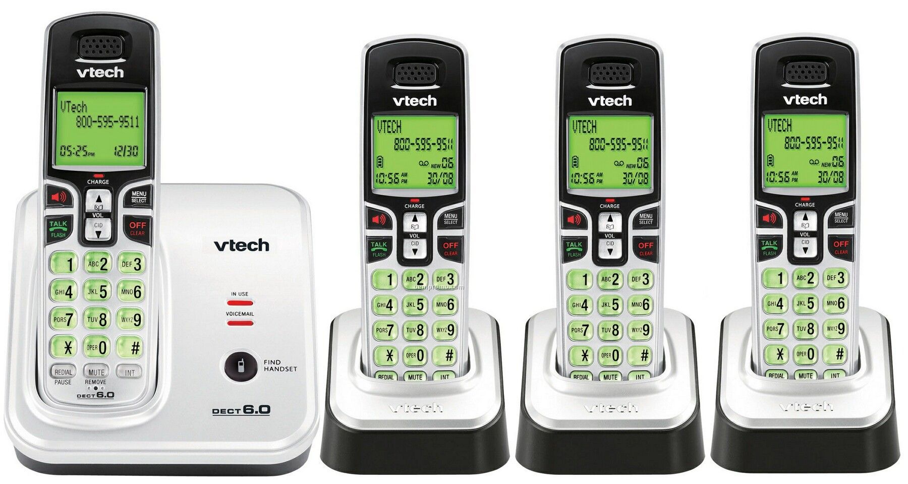 Vtech Expandable Dect 6.0 Cordless Phone W/ 4 Handsets