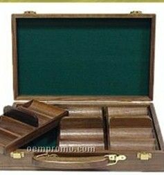 300 Piece Poker Chip Set W/ Walnut Case