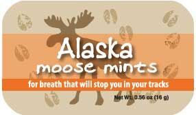 Alaska Moose Mint Tin W/ 4-color Process Label (72 Mints)