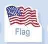 American Flag Stock Shape Memo Board