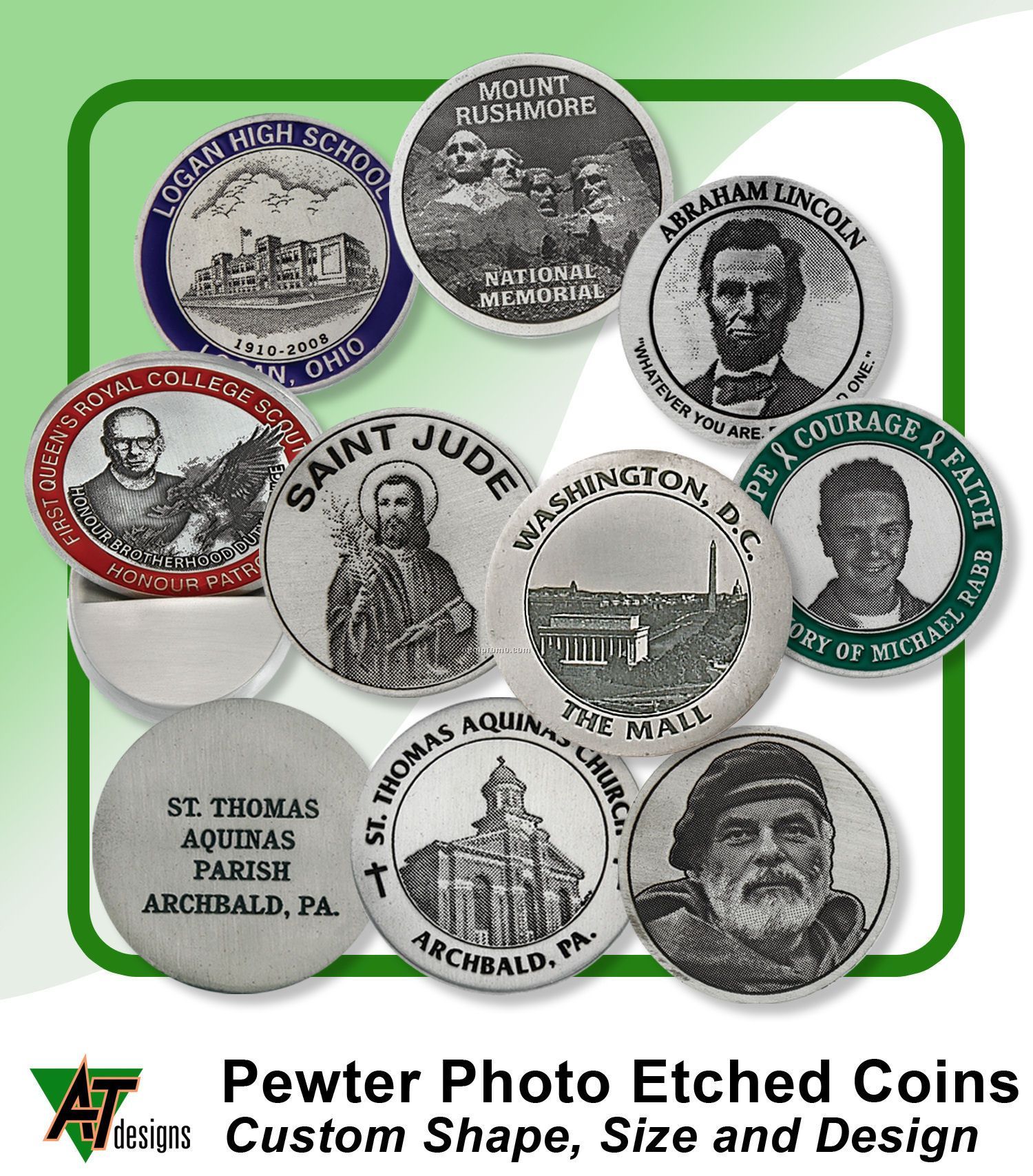 Natural Pewter Coin (1-1/2")