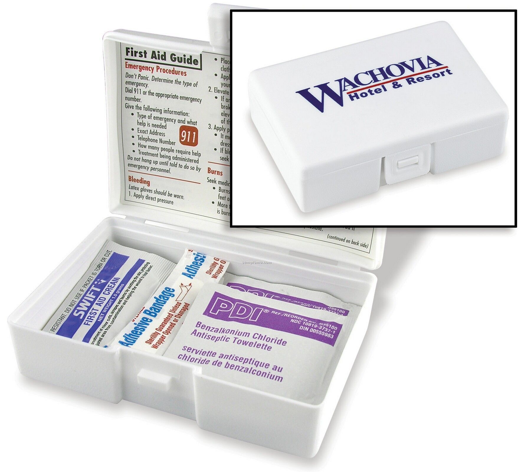 Personal First Aid Kit W/ Bandage & Antiseptic Towelette