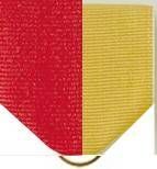 Pin Drape Ribbon, Red-gold W/ Jump Ring