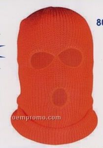 Safety Orange High Visibility Balaclava Style Knit Hat