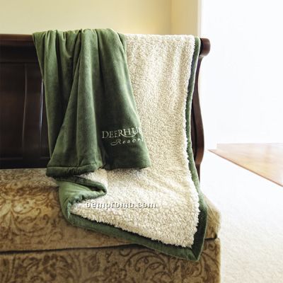 Spruce Green Alpaca Home Throw Blanket