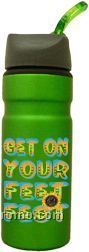 28oz. Outback Aluminum Bottle With Flip Spout And Carabineer-four Color