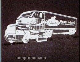 Acrylic Paperweight Up To 25 Square Inches / 18 Wheeler Truck