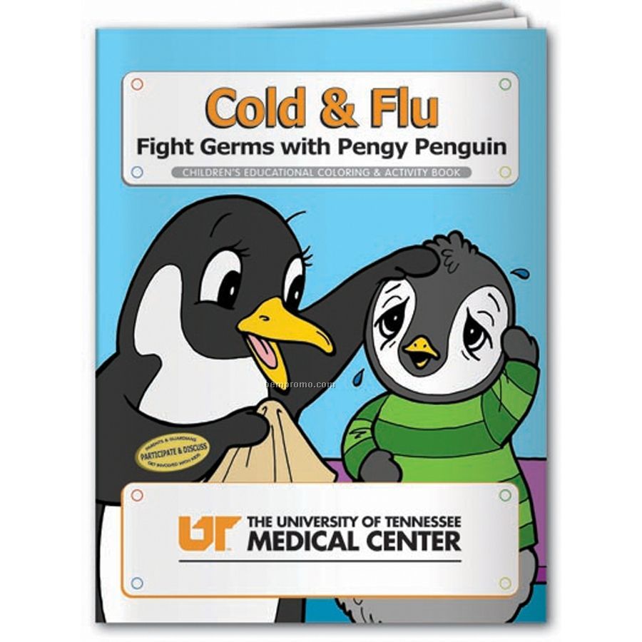 Coloring Book - Cold & Flu Fight Germs W/Peggy Penguin
