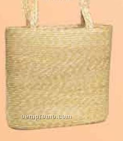 Natural Beige Straw Tote Bag