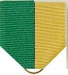 Pin Drape Ribbon, Green-gold W/ Jump Ring