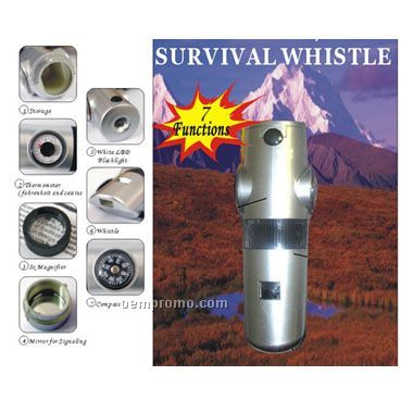 Survival Whistle W/Compass (Screen)