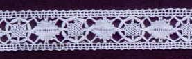 1" White Nautical Cluny Lace Fabric