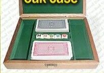 100 Piece Poker Chip Set W/ Oak Case