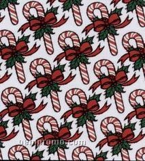 24"X75' Paper Or Foil Candy Canes & Bows Gift Wrap Paper W/ Cutter Box