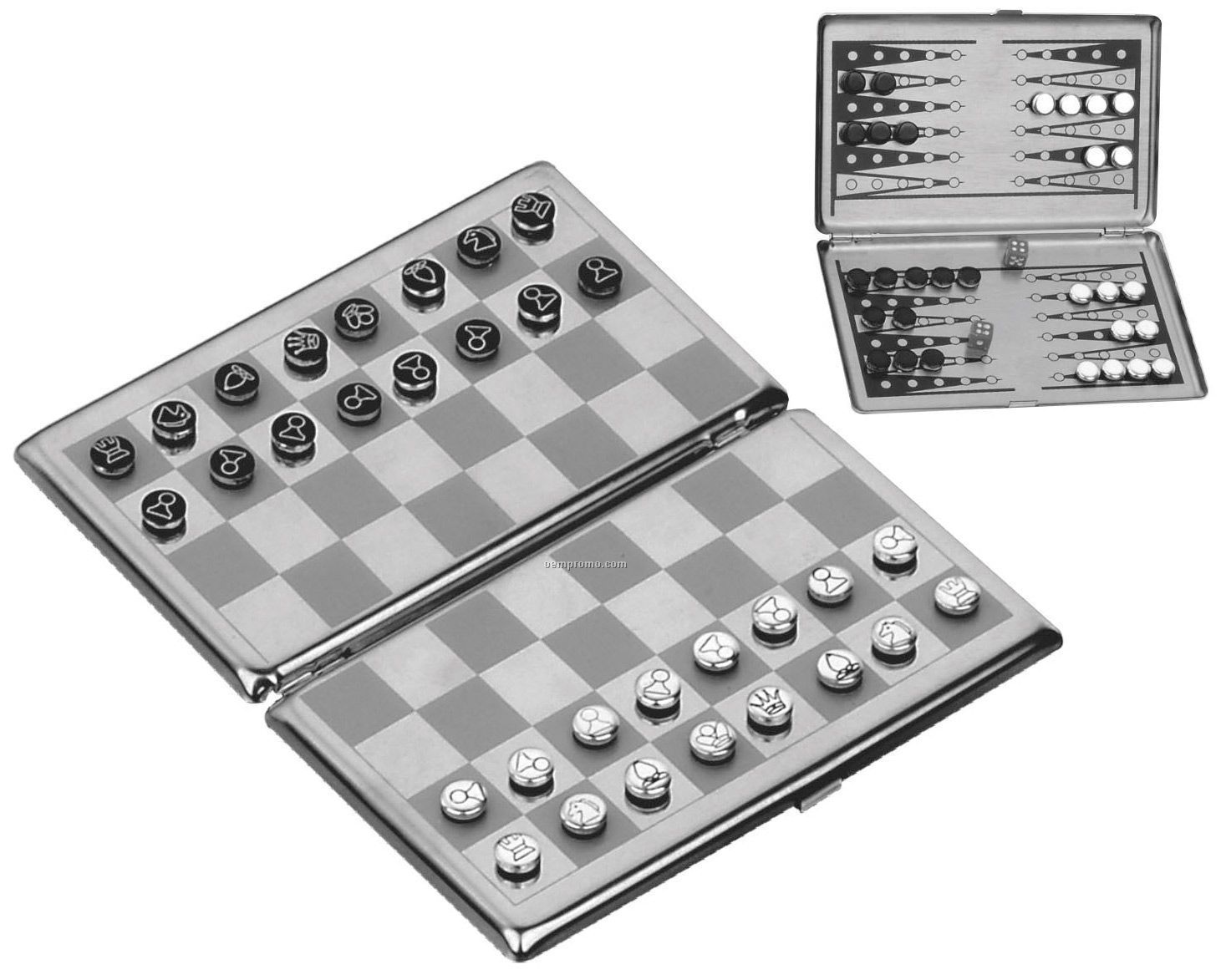 Metal Travel Magnetic Chess / Checkers Game