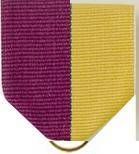 Pin Drape Ribbon, Purple-gold W/ Jump Ring