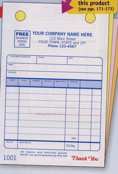 Classic Collection Register Form - 3 Part (4"X6")