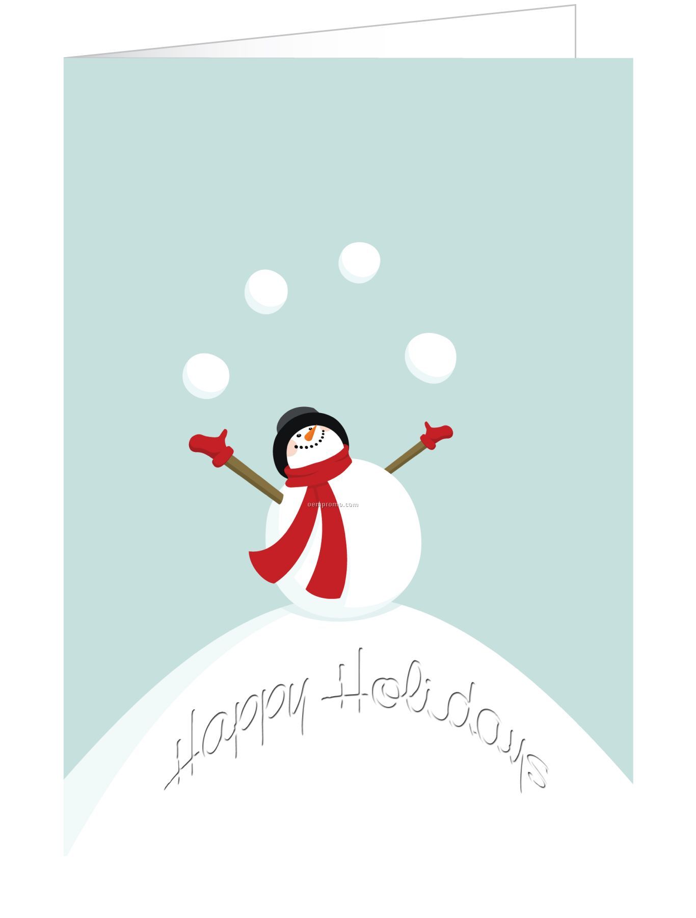 Frosty Snowman Holiday Greeting Card