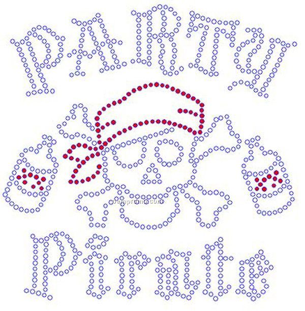 Party Pirate Rhinestud Transfer