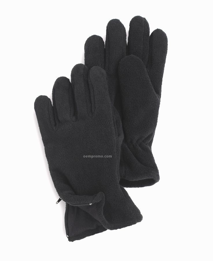 Wolfmark Charcoal Fleece Zipper Glove
