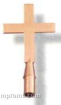 9-1/4" Plain Church Cross Flagpole Ornament