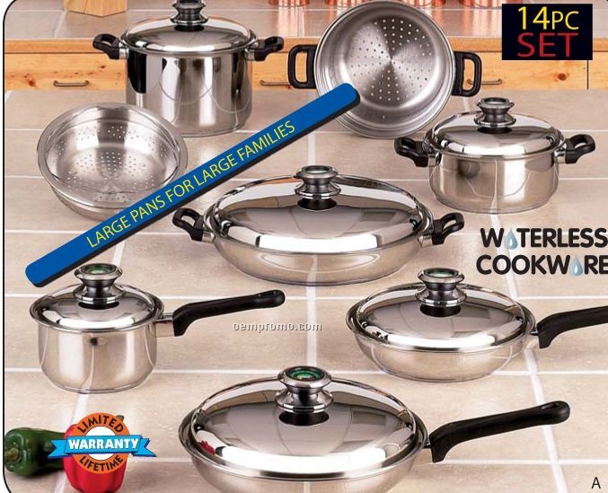 Chef's Secret 14pc 12-element Cookware Set With Thermo Control Knobs