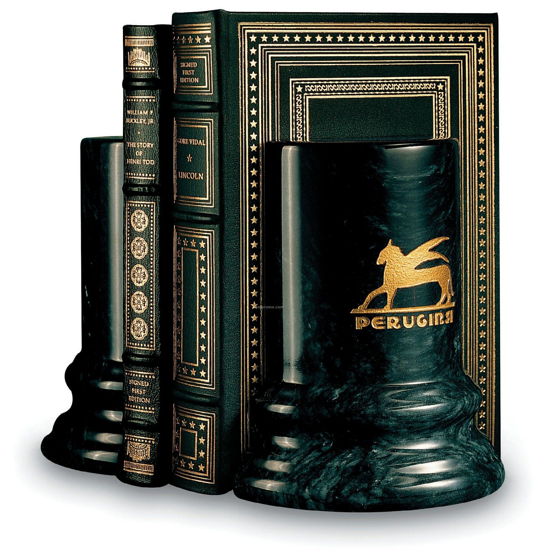 Colonnade Bookends (Black Marble)