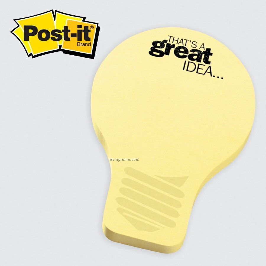 Large Bulb Post-it Die Cut Notepad (25 Sheets/2 Color)